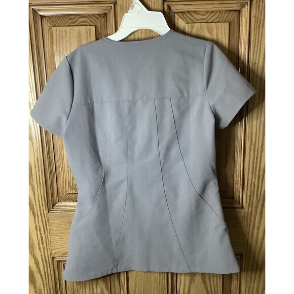 Jaanuu Princess Full Zip Scrub Top Gray Size Small - Picture 7 of 7